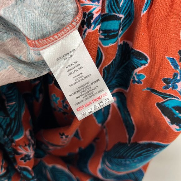 NWT Jason Wu Terracotta Cutout Floral Midi Dress Linen Blend Size XS NEW - Picture 9 of 16